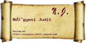 Négyesi Judit névjegykártya