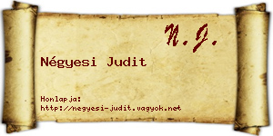 Négyesi Judit névjegykártya