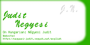 judit negyesi business card